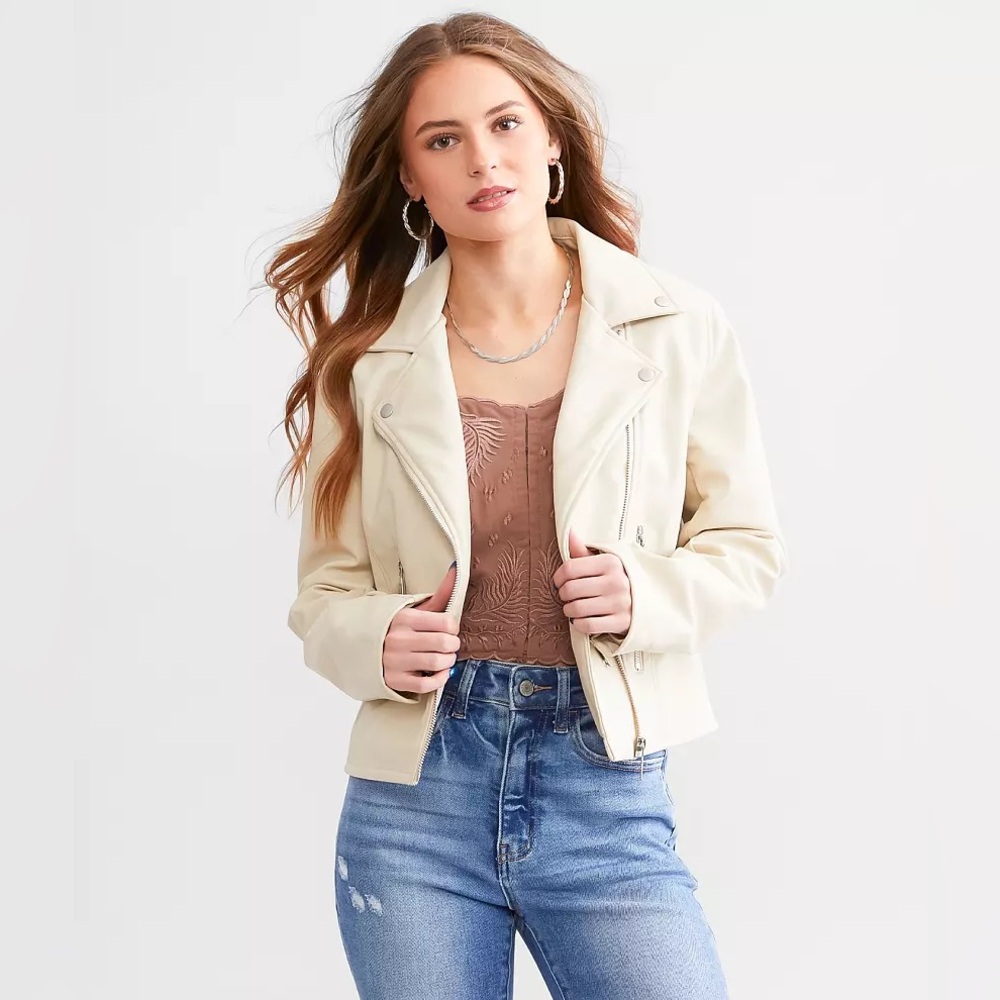 Vinka Faux Leather Jacket